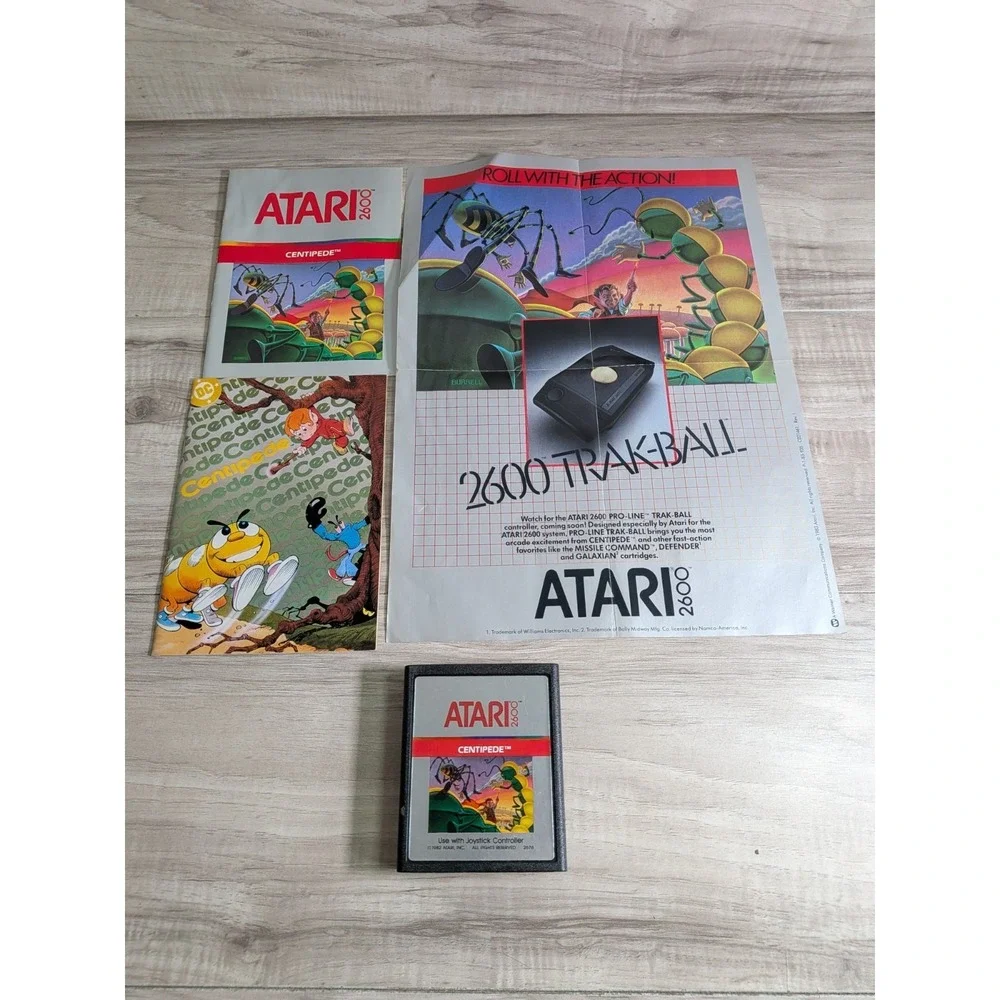 Atari 2600 Centipede Video Game - Cartridge With Manuals VTG 80S ARCADE - 1982